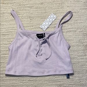 //NWT// Urban Outfitters Lace up purple crop top